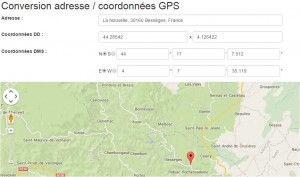 coordonnées gps